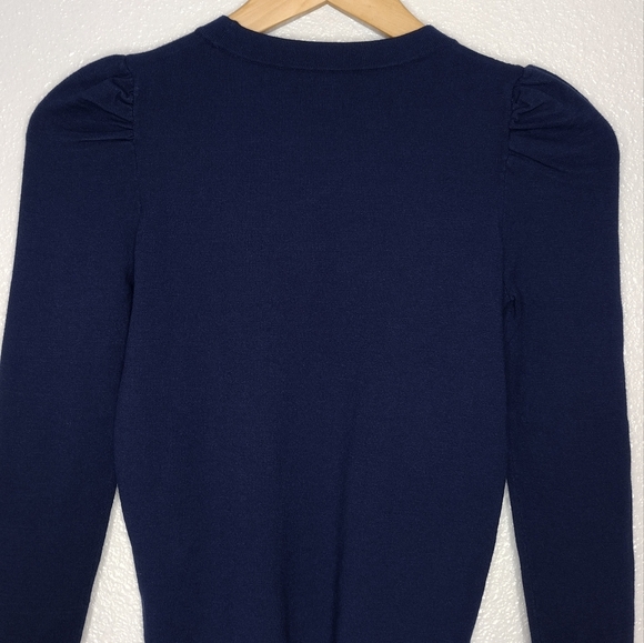 Milly Minis Pullover Ribbed Knit Bubble Cuff Sleeve Detailed Sweater Size 12 - Picture 6 of 13